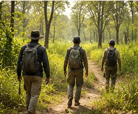 Guided walking safari through Chitwan National Park