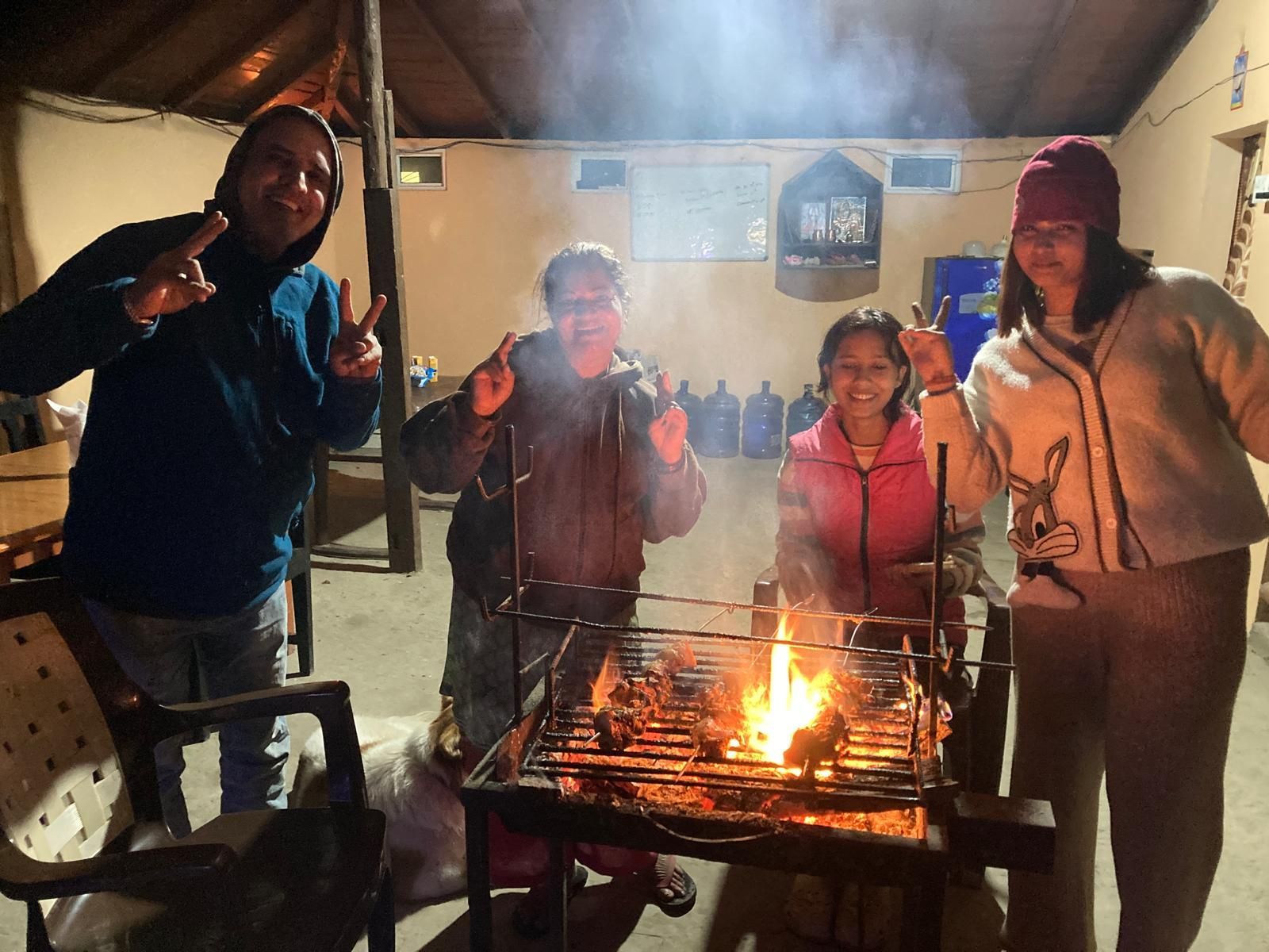 Evening campfire experience